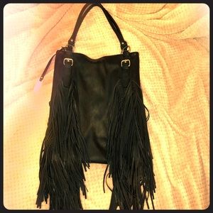 Urban originals faux leather fringe bag